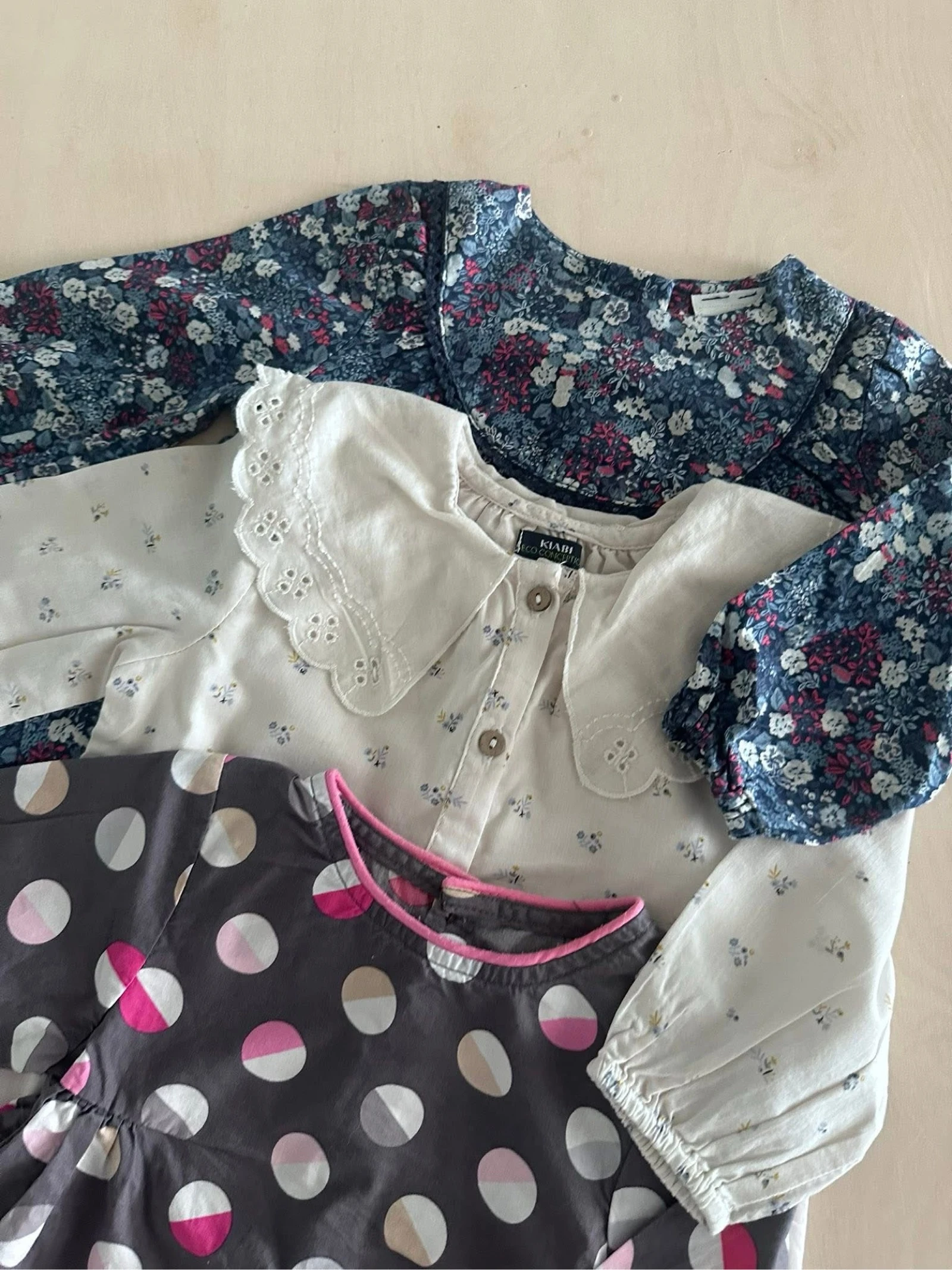 Set van 3 baby-meisjesoverhemden/blouses / maat 6 maanden – photo 7